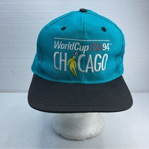 1994 World Cup Hat Cap USA McDonalds Chicago Vintage Snapback Blue Black